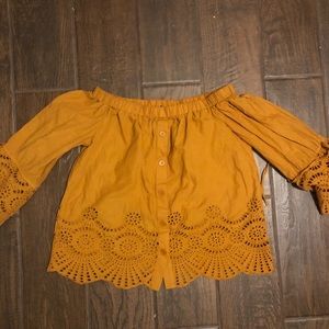 Burnt Orange Off the shoulder